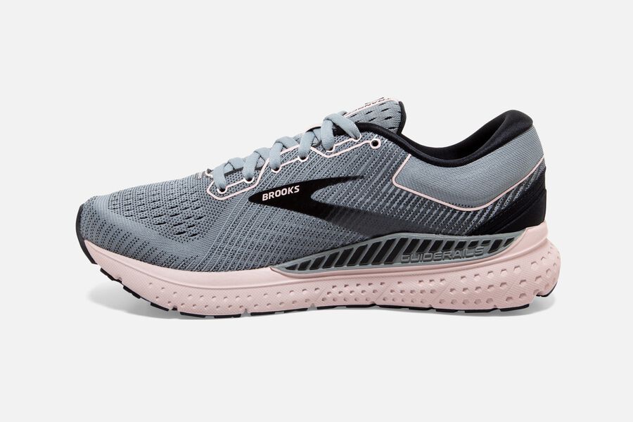 Brooks Transcend 7 Road Loopschoenen Dames - Grijs/Zwart/Roze - 956871OXI